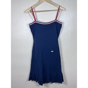 Lady Enyce Womens Mini Dress Y2K Tennis Preppy Cotton M Pleated Spaghetti Strap